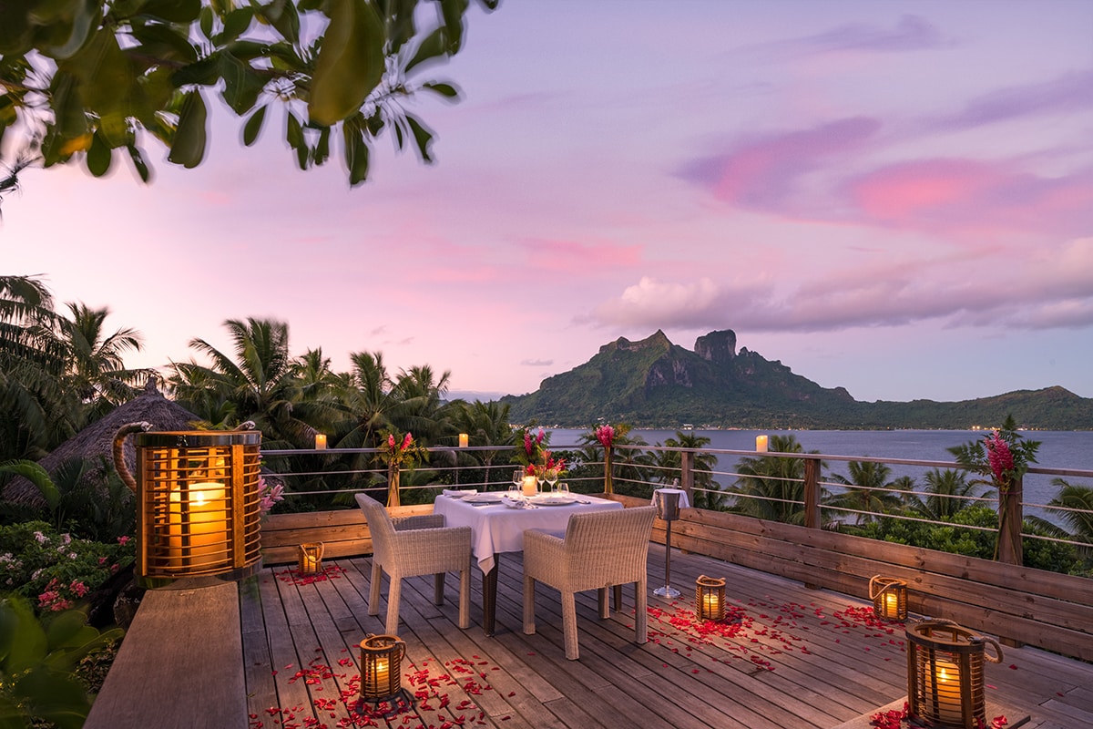 Bora Bora, dinner, beach dinner, sunset
